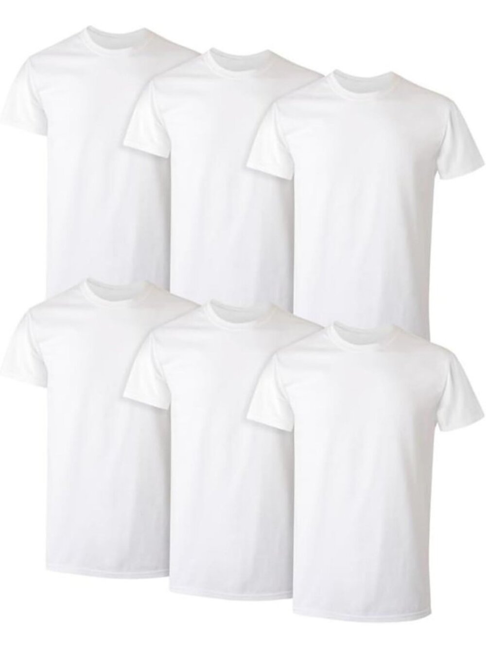 Soft Cotton Stay-Tucked Men's Undershirts, Multipack White/Black, Best Fit